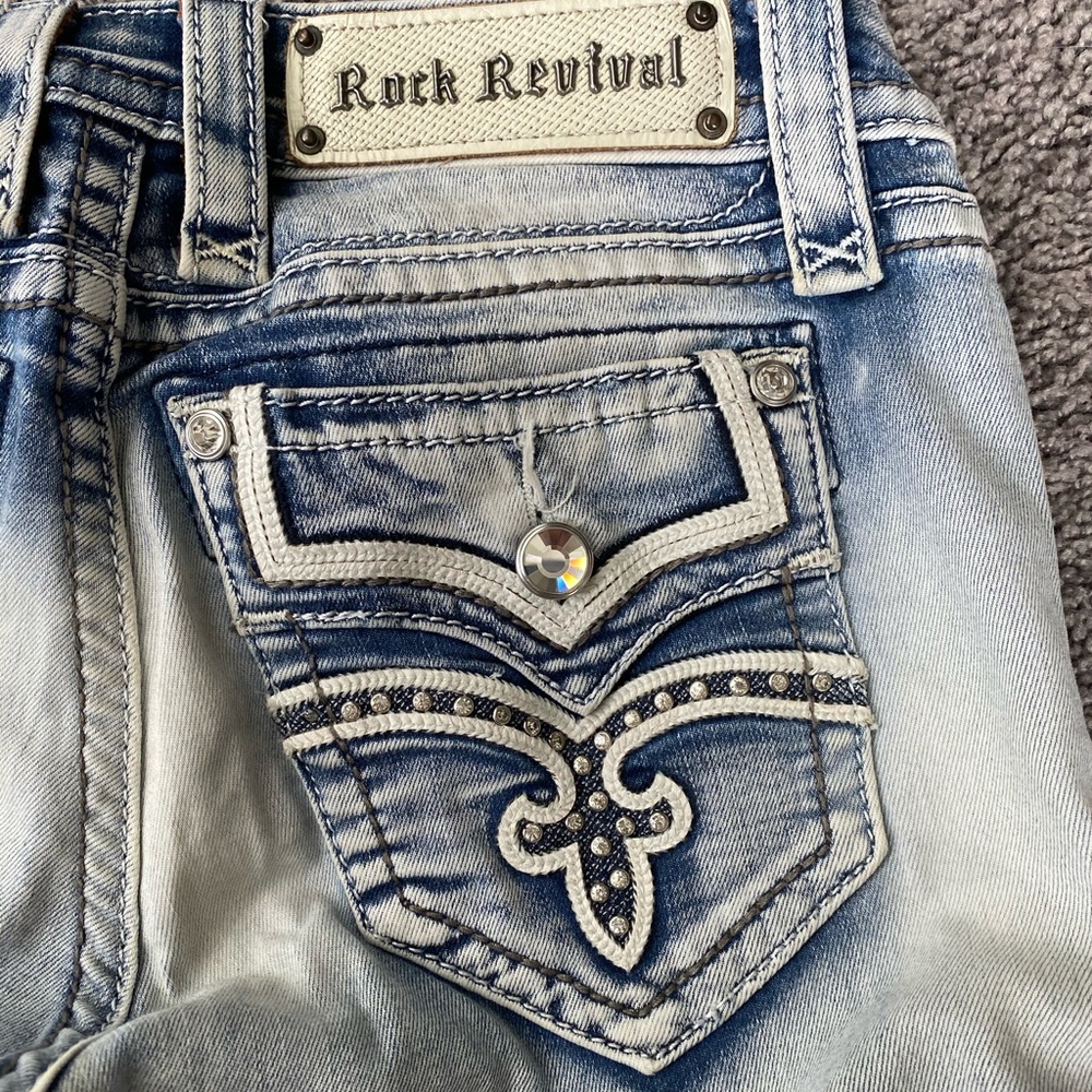 light wash bootcut rock revival jeans